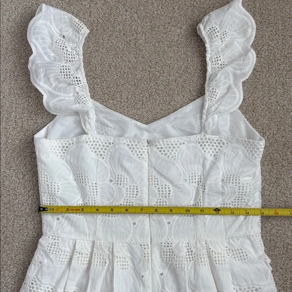 Steve Madden Sierra Floral Eyelet White Mini Dress - Picture 9 of 11